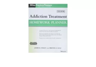 PDF read online Addiction Treatment Homework Planner PracticePlanners for ipad