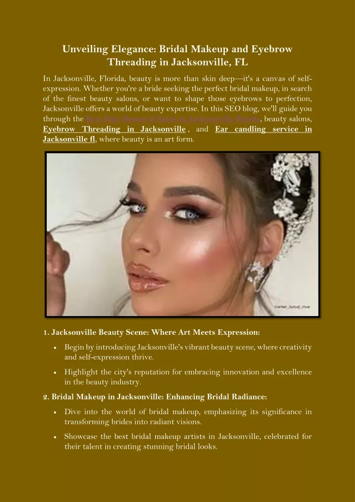 PPT - Unveiling Elegance Bridal Makeup and Eyebrow Threading in 