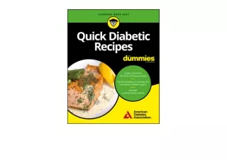 Download Quick Diabetic Recipes For Dummies full