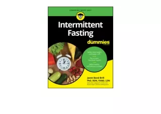 PDF read online Intermittent Fasting For Dummies unlimited
