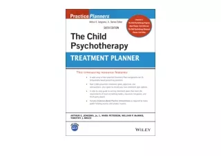 Ebook download The Child Psychotherapy Treatment Planner PracticePlanners full