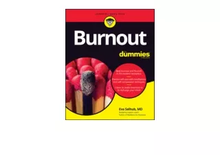 PDF read online Burnout For Dummies for ipad