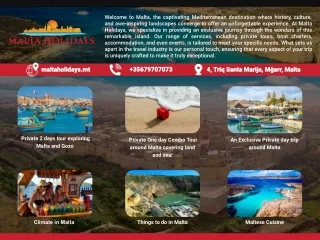 Malta Holidays - Malta Private Tours