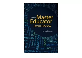 Download PDF Exam Review for Master Educator 3rd Edition free acces
