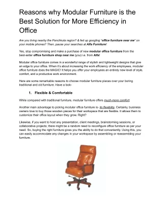 Reasons why Modular Furniture is the Best Solution for More Efficiency in Office_2