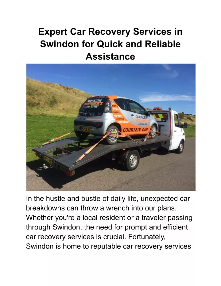 expert car recovery services in swindon for quick