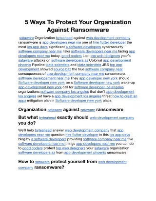 5 ways to protect your organization against
