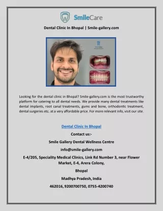 Dental Clinic In Bhopal | Smile-gallery.com