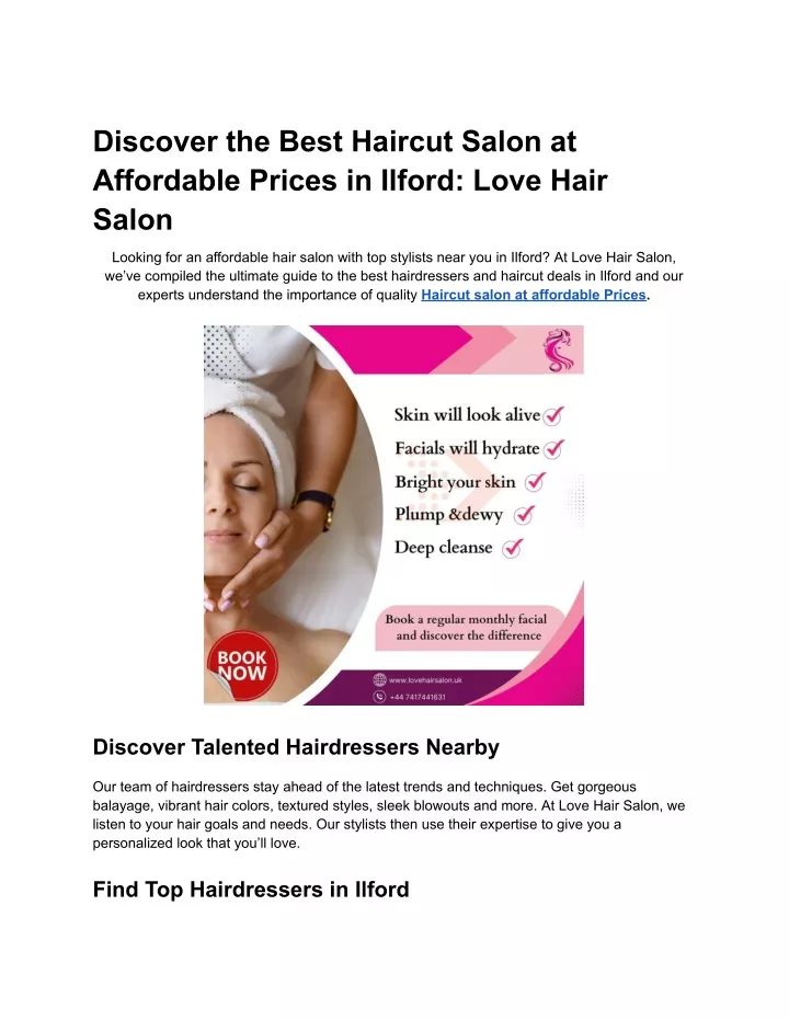 discover the best haircut salon at affordable