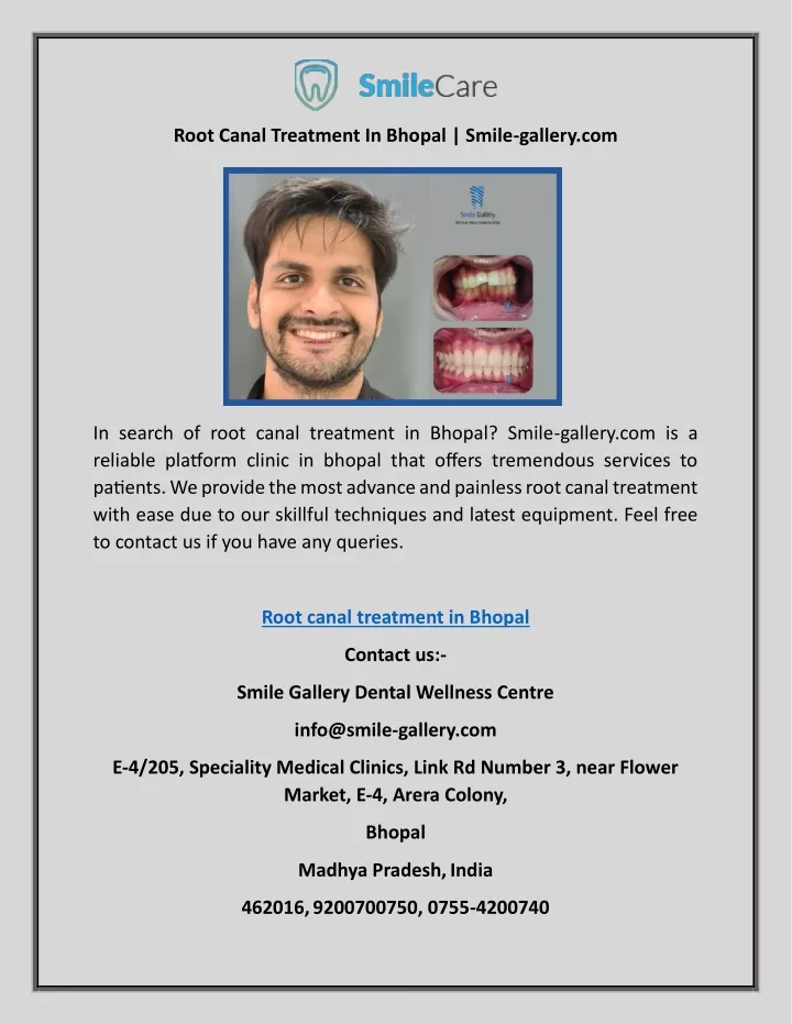 root canal treatment in bhopal smile gallery com