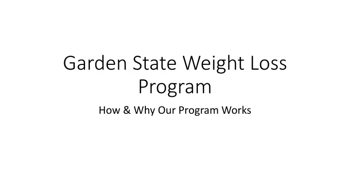 garden state weight loss program