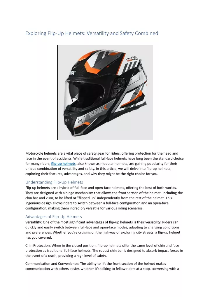 exploring flip up helmets versatility and safety