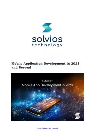 Mobile Application Development in 2023