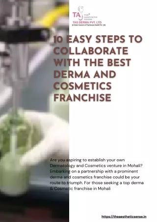 10 Easy Steps to Collaborate with the Best Derma and Cosmetics Franchise