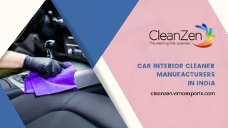Best Car Interior Cleaner Manufacturers in India