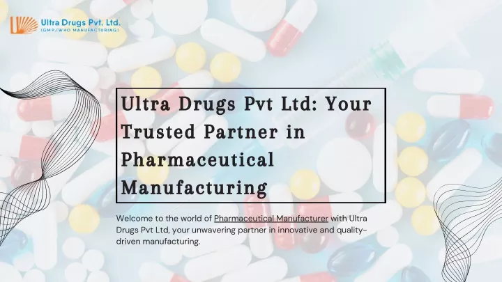 ultra drugs pvt ltd your trusted partner