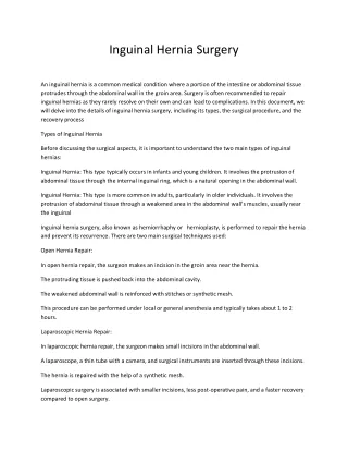 Inguinal Hernia Surgery Cost In Vadodara- meddco