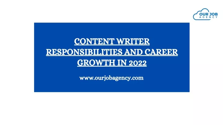 content writer responsibilities and career growth