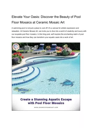 Elevate Your Oasis_ Discover the Beauty of Pool Floor Mosaics at Ceramic Mosaic Art