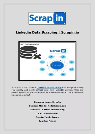 Linkedin Data Scraping | Scrapin.io