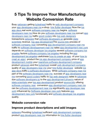 5 tips to improve your manufacturing website
