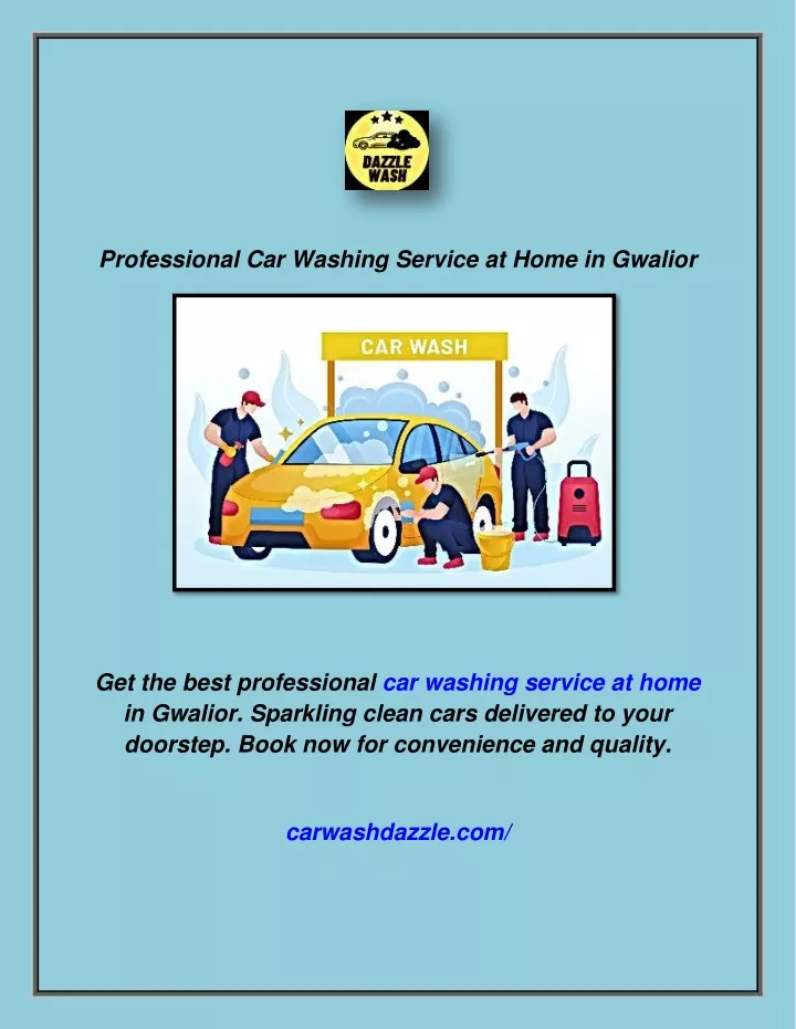 professional car washing service at home
