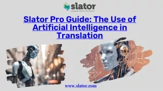 slator pro guide the use of artificial
