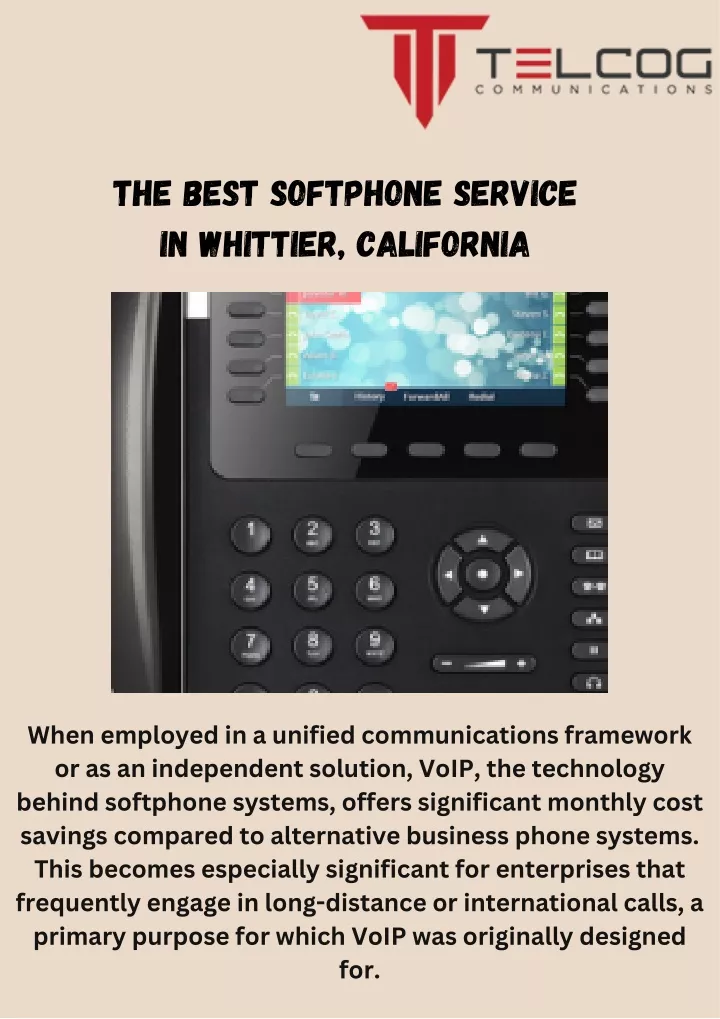 the best softphone service in whittier california