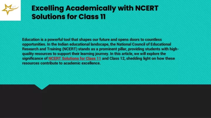 excelling academically with ncert solutions for class 11