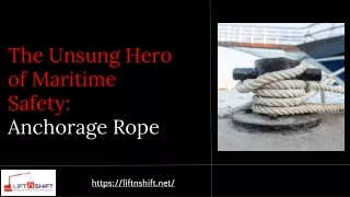 Anchorage Rope: Maritime Security's Silent Guardian