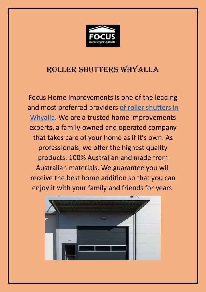 roller shutters whyalla