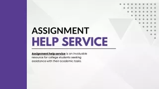 Assignment Help Service