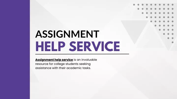 assignment help service