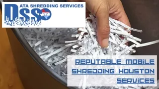 Reputable Mobile Shredding Houston Services