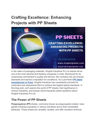 crafting excellence enhancing projects with