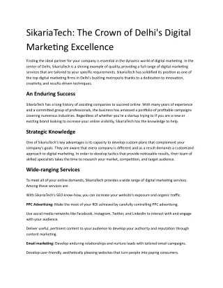 Best Digital Marketing Company in Delhi