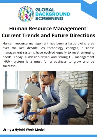 Human Resource Management Current Trends and Future Directions