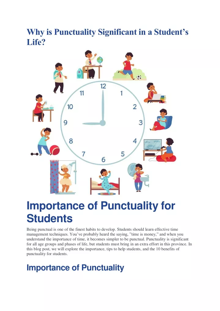 why is punctuality significant in a student s life