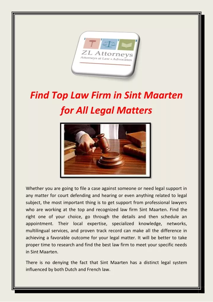 find top law firm in sint maarten for all legal