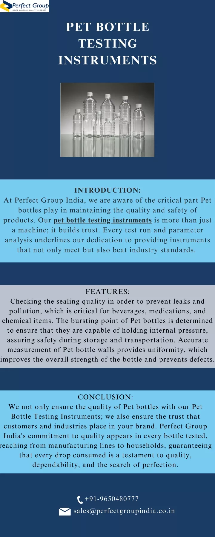 pet bottle testing instruments