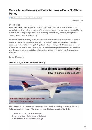cancellation process of delta airlines delta