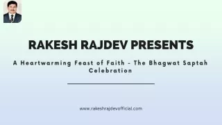 Rakesh Rajdev Presents A Heartwarming Feast of Faith - The Bhagwat Saptah Celebration