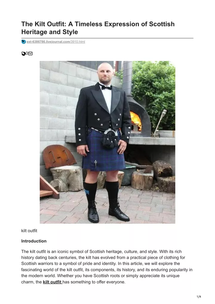 the kilt outfit a timeless expression of scottish