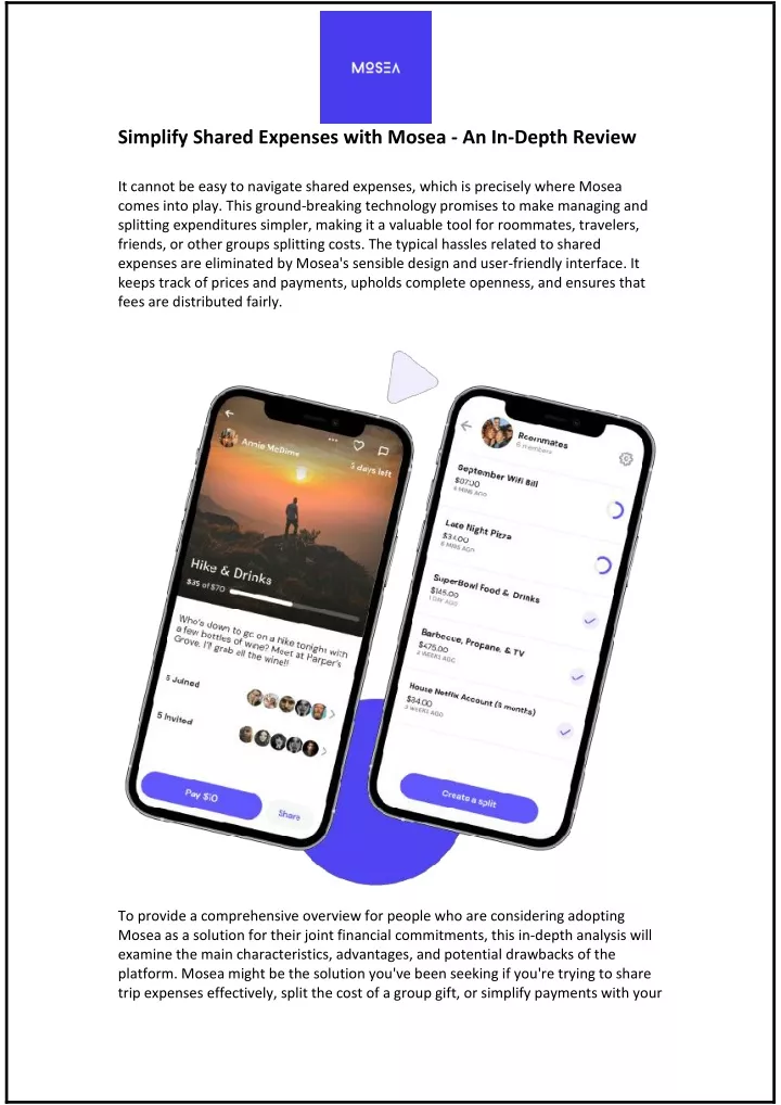 simplify shared expenses with mosea an in depth