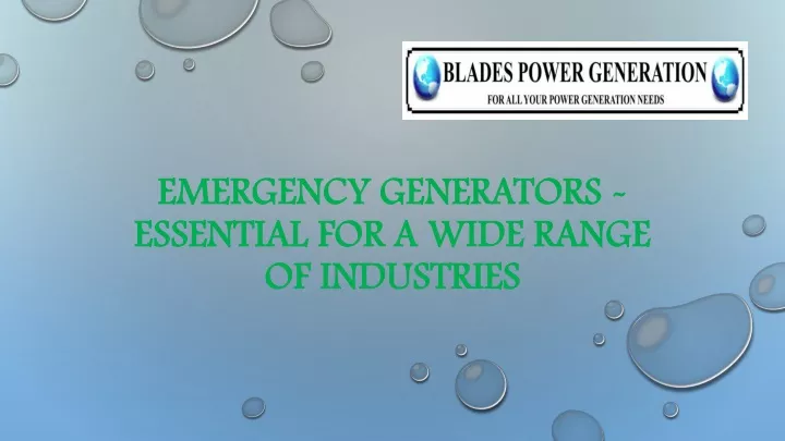 emergency generators emergency generators