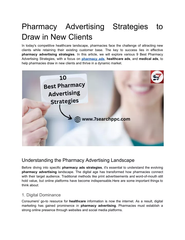 pharmacy draw in new clients