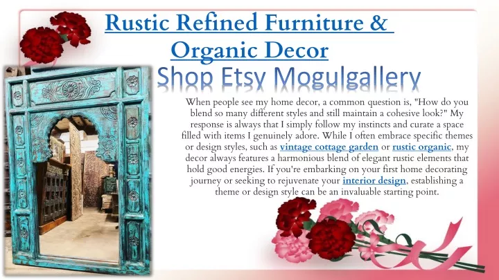 rustic refined furniture organic decor
