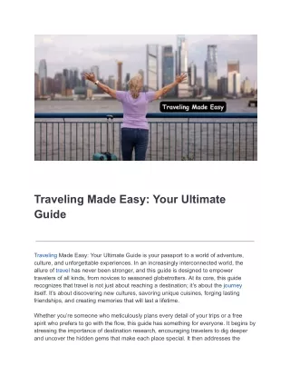 Traveling-Made-Easy