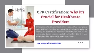 CPR Certification Why it's Crucial for Healthcare Providers