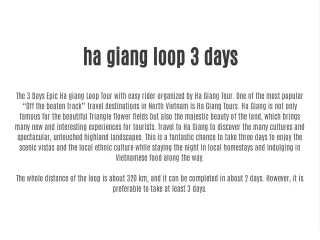 ha giang loop 3 days